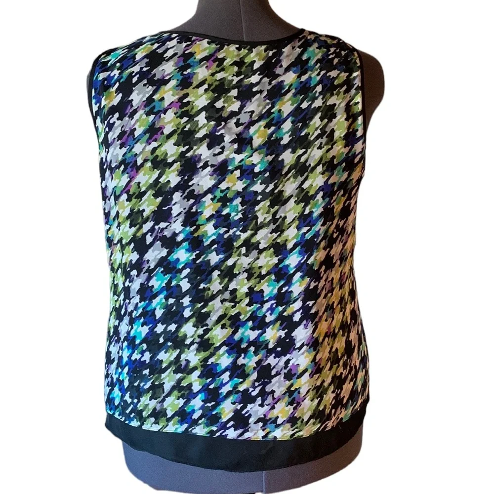 2-Piece Checked Tank & Jacket Set Size Large